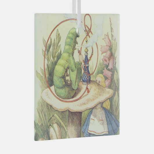 Alice ontmoet de Caterstyle Glas Ornament (Voorkant Rechts)