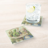 Alice ontmoet de Caterstyle Glazen Onderzetter (Schuin)