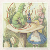 Alice ontmoet de Caterstyle Glazen Onderzetter (Voorkant)