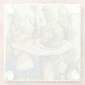 Alice ontmoet de Caterstyle Glazen Onderzetter (Achterkant)