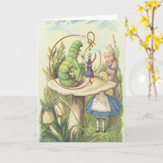 Alice ontmoet de Caterstyle Kaart (Gele Bloem)