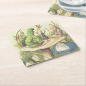 Alice ontmoet de Caterstyle Kartonnen Onderzetters (Schuin)