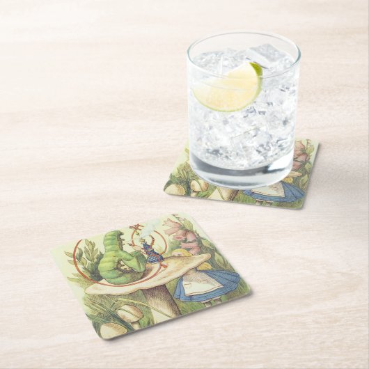 Alice ontmoet de Caterstyle Kartonnen Onderzetters (Insitu)