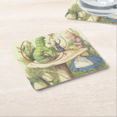 Alice ontmoet de Caterstyle Kartonnen Onderzetters (Schuin)