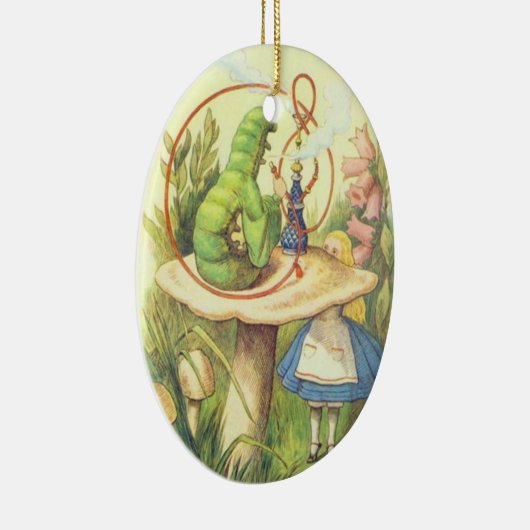 Alice ontmoet de Caterstyle Keramisch Ornament (Rechts)