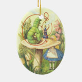 Alice ontmoet de Caterstyle Keramisch Ornament (Achterkant)
