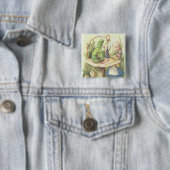 Alice ontmoet de Caterstyle Vierkante Button 5,1 Cm (In situ)