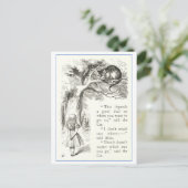 Alice ontmoet de Cheshire Cat  Illustratie Briefkaart (Staand voorkant)