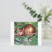 Alice ontmoet de Cheshire Cat in Wonderland Briefkaart (Staand voorkant)