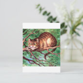 Alice ontmoet de Cheshire Cat in Wonderland Briefkaart (Staand voorkant)