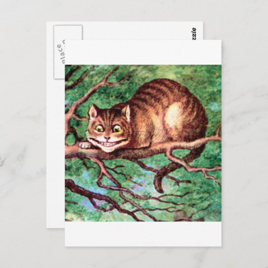 Alice ontmoet de Cheshire Cat in Wonderland Briefkaart (Voorkant / Achterkant)