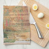 Alice ontmoet de Cheshire .cat Theedoek (Quarter Fold)