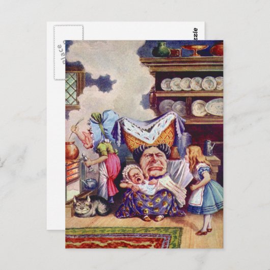 Alice ontmoet de Duchess en de Pic Baby Briefkaart (Voorkant / Achterkant)