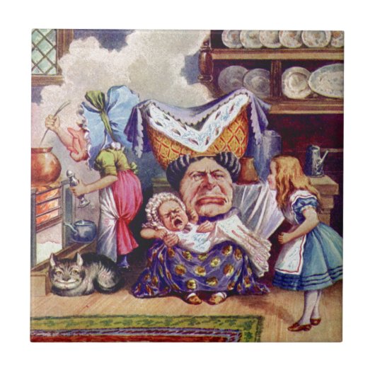 Alice ontmoet de Duchess en de Pic Baby Tegeltje (Voorkant)