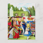 Alice ontmoet de koningin van het hart in Wonderla Briefkaart (Voorkant)