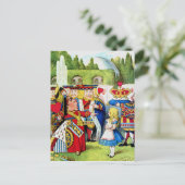 Alice ontmoet de koningin van het hart in Wonderla Briefkaart (Staand voorkant)