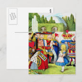 Alice ontmoet de koningin van het hart in Wonderla Briefkaart (Voorkant / Achterkant)