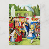 Alice ontmoet de koningin van het hart in Wonderla Briefkaart (Voorkant)