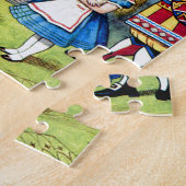 Alice ontmoet de koningin van het hart in Wonderla Legpuzzel (Zijkant)