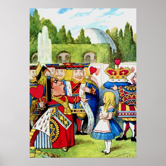 Alice ontmoet de koningin van het hart in Wonderla Poster (Voorkant)