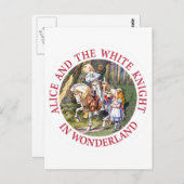 Alice ontmoet de Witte Ridder in Wonderland Briefkaart (Voorkant / Achterkant)