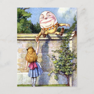 ALICE ONTMOET HUMPTY DUMPTY BRIEFKAART