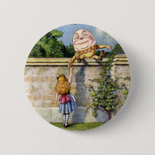 Alice ontmoet pompoen in Wonderland Ronde Button 5,7 Cm