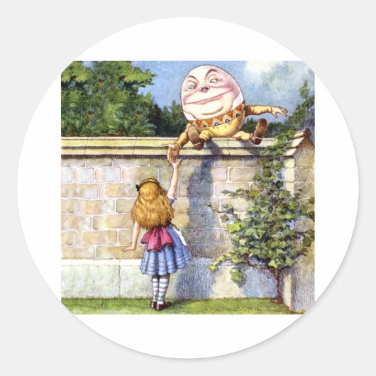 Alice ontmoet pompoen in Wonderland Ronde Sticker (Voorkant)