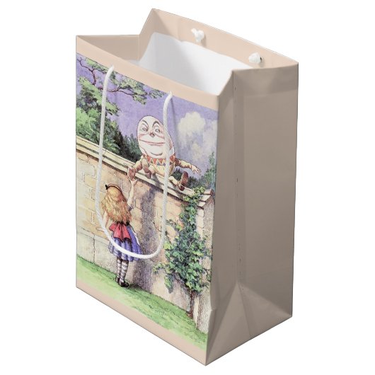 Alice ontmoet pomty Dumpty Medium Cadeauzakje (Voorkant Gekanteld)