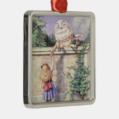 Alice ontmoet pomty Dumpty Metalen Ornament (Rechts)