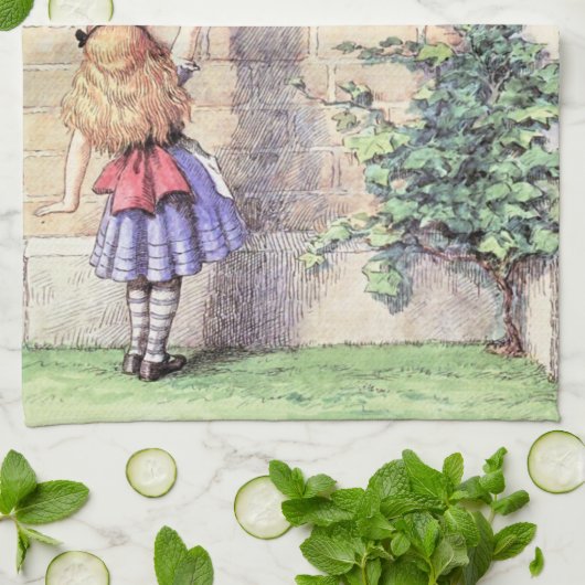 Alice ontmoet pomty Dumpty Theedoek (Gevouwen)