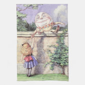 Alice ontmoet pomty Dumpty Theedoek (Verticaal)