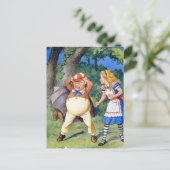Alice ontmoet Tweedledee in Wonderland Briefkaart (Staand voorkant)