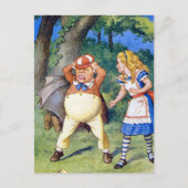 Alice ontmoet Tweedledee in Wonderland Briefkaart (Voorkant)