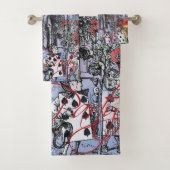 Alice onzin gordijn wonderland - Blauw Bad Handdoek (Insitu)