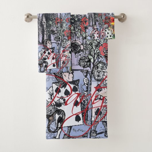 Alice onzin gordijn wonderland - Blauw Bad Handdoek (Insitu)