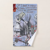 Alice onzin gordijn wonderland - Blauw Bad Handdoek (Handdoek)
