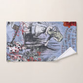 Alice onzin gordijn wonderland - Blauw Bad Handdoek (Handdoek)