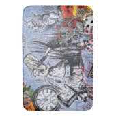 Alice onzin gordijn wonderland - Blauw Badmat (Voorkant Verticaal)