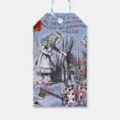 Alice onzin gordijn wonderland - Blauw Cadeaulabel (Voorkant)