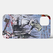 Alice onzin gordijn wonderland - Blauw Case-Mate iPhone Case (Achterkant (horizontaal))