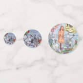 Alice onzin gordijn wonderland - Blauw Confetti (Achterkanten)