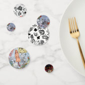 Alice onzin gordijn wonderland - Blauw Confetti (Groep)