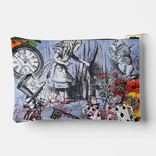 Alice onzin gordijn wonderland - Blauw Etui (Achterkant)