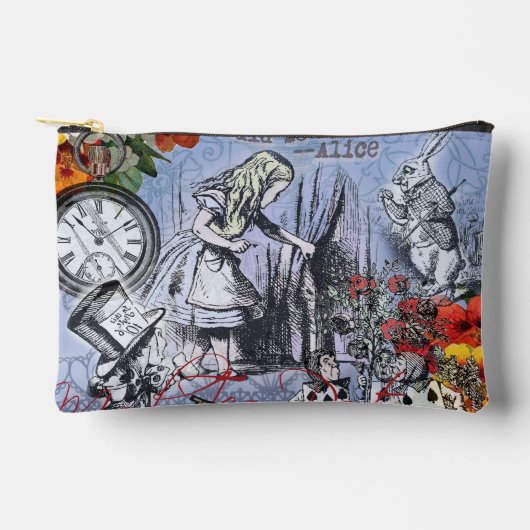 Alice onzin gordijn wonderland - Blauw Etui (Voorkant)
