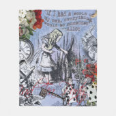 Alice onzin gordijn wonderland - Blauw Fleece Deken (Voorkant)