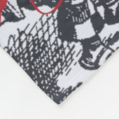 Alice onzin gordijn wonderland - Blauw Fleece Deken (Hoek)