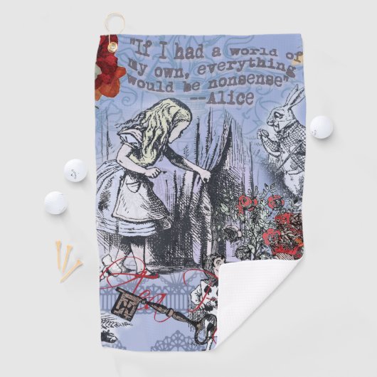 Alice onzin gordijn wonderland - Blauw Golfhanddoek (Insitu)