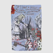 Alice onzin gordijn wonderland - Blauw Golfhanddoek (Voorkant)