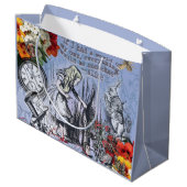 Alice onzin gordijn wonderland - Blauw Groot Cadeauzakje (Achterkant Gekanteld)